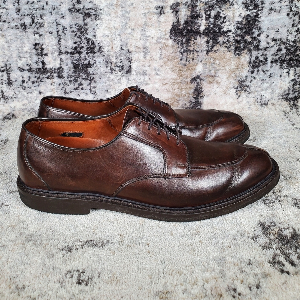 Allen Edmonds Men's Ashton Derby Shoe Brown Leather Size 12
